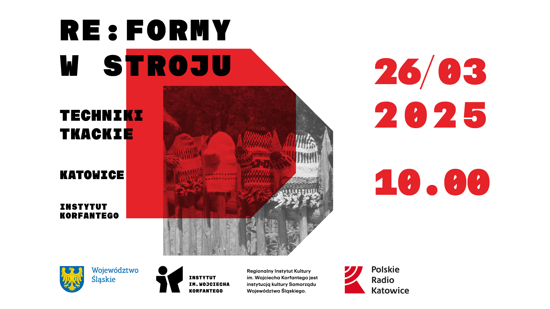 Grafika dotyczy wydarzenia Reformy w stroju - techniki tkackie