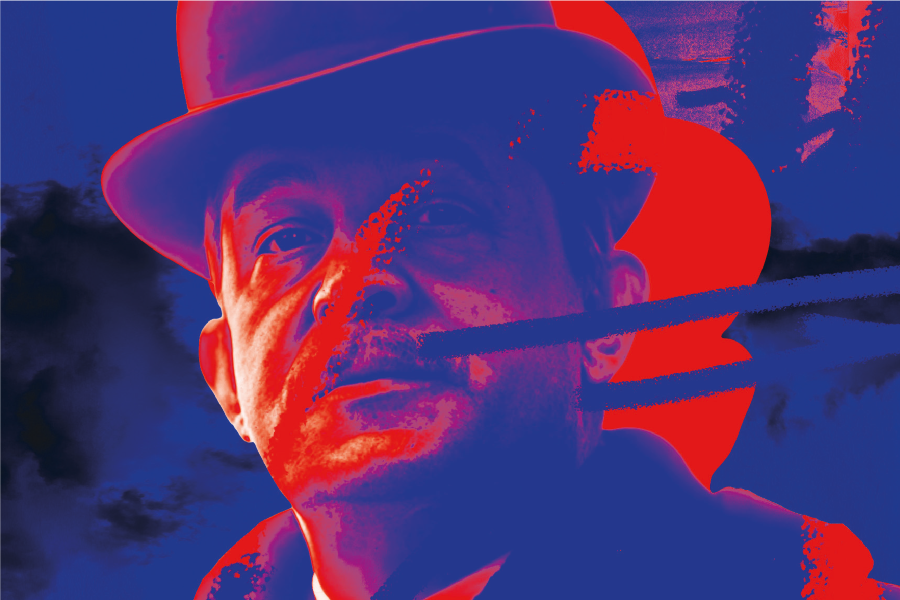 Grafika wystawy Wojciech Korfanty - Człowiek w meloniku