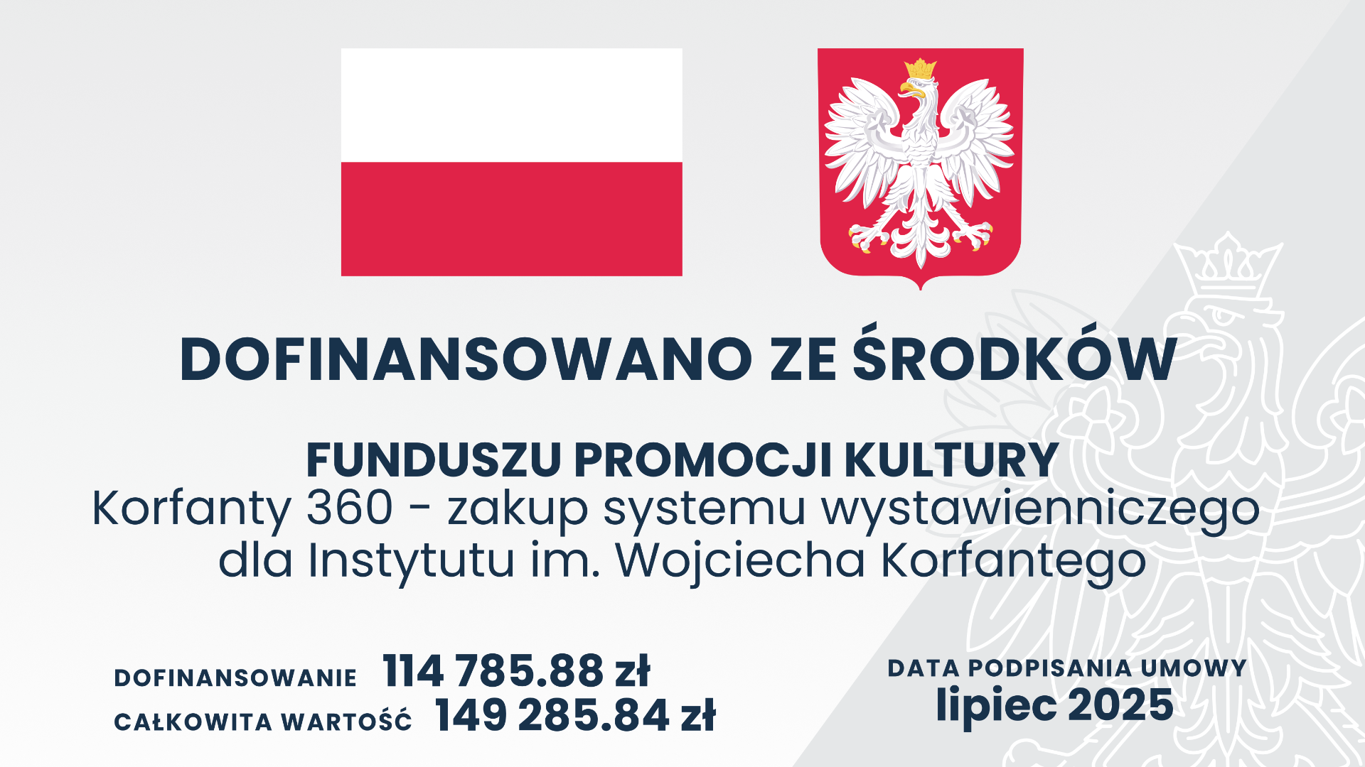 Tablica informacyjna projektu Korfanty 360