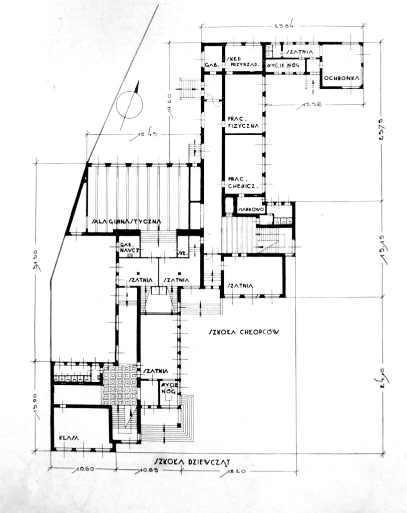 Plan budynku Liceum im. Juliusza Ligonia