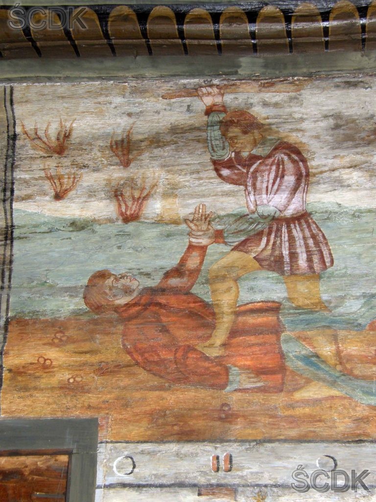 Scena „Kain zabijający Abla”.