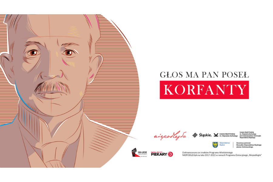 Plakat projektu "Głos ma pan Korfanty"