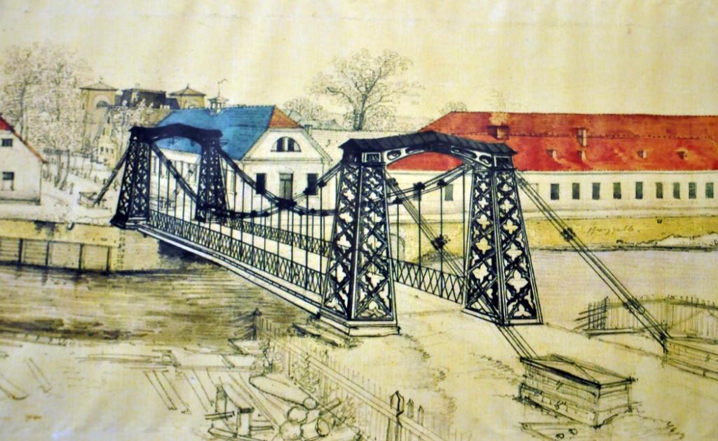 Kolorowy szkic mostu