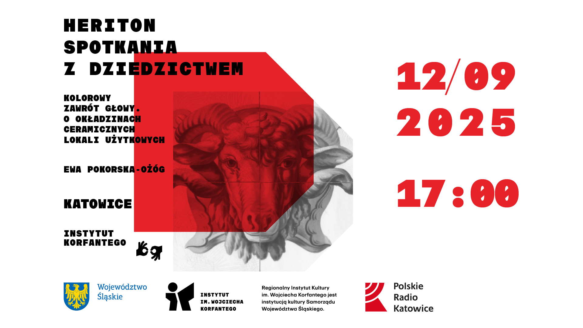 Grafika zapowiadająca wydarzenie Heriton. Spotkania z dziedzictwem