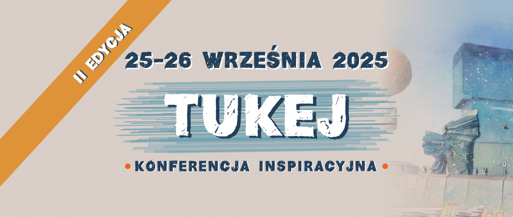 Grafika zapowiadająca konferencję inspiracyjną TUKEJ