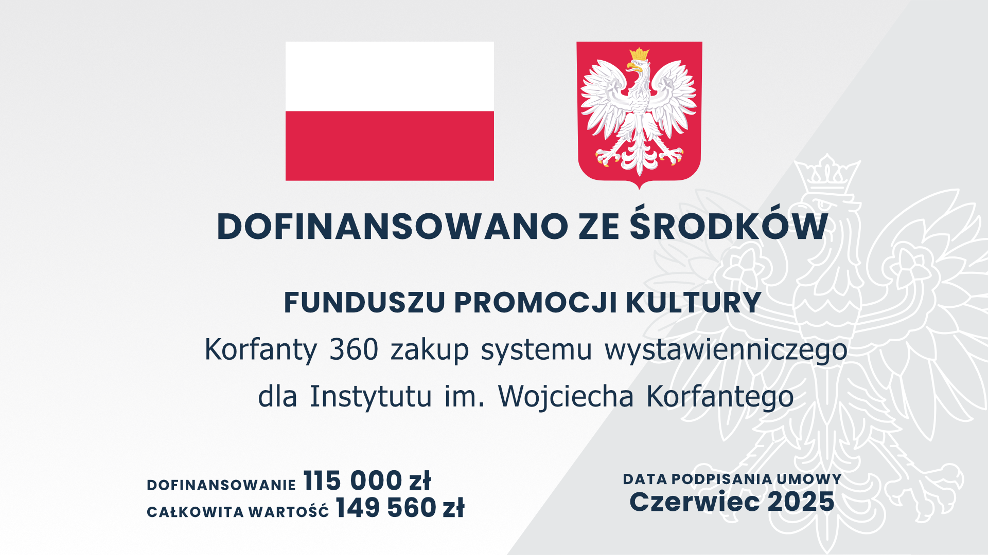 Tablica informacyjna projektu Korfanty 360