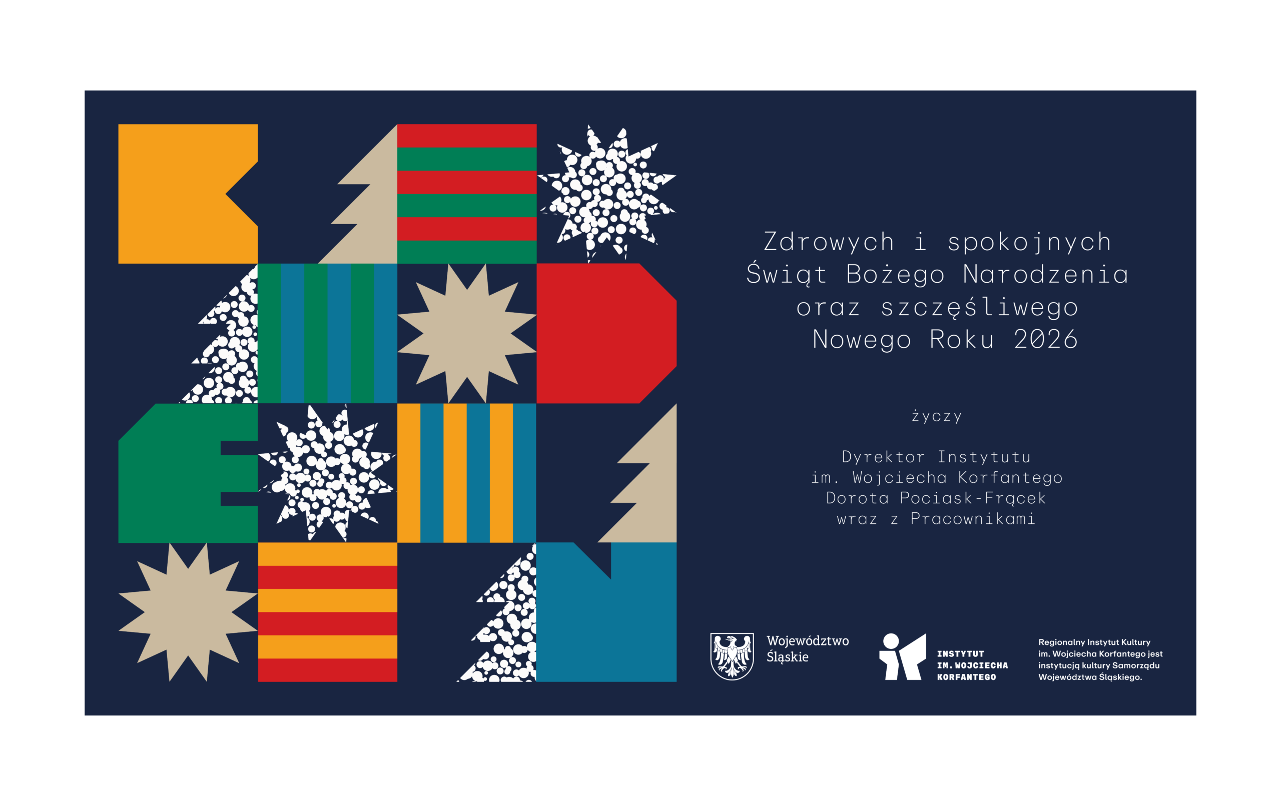 Wesołych Świąt i szczęśliwego Nowego Roku 2026! / grafika z życzeniami