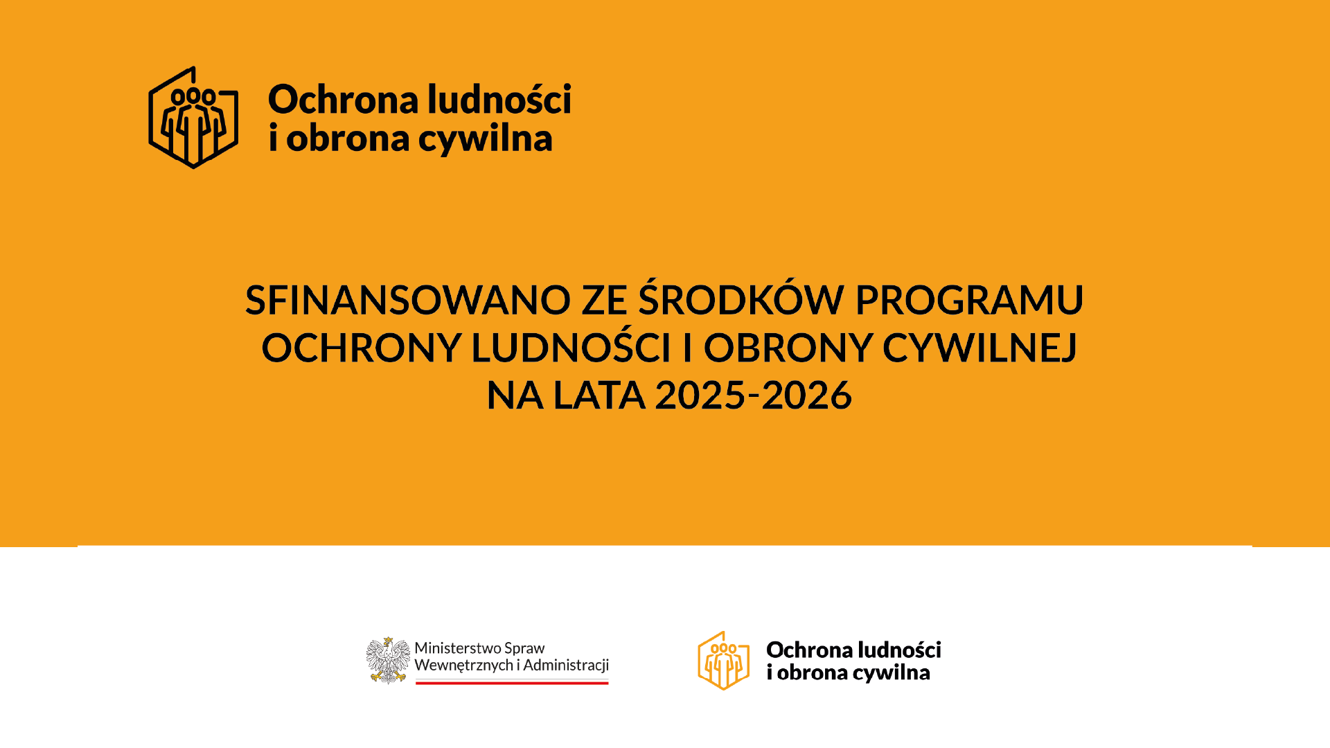 Grafika zapowiadająca szkolenie z obrony ludności